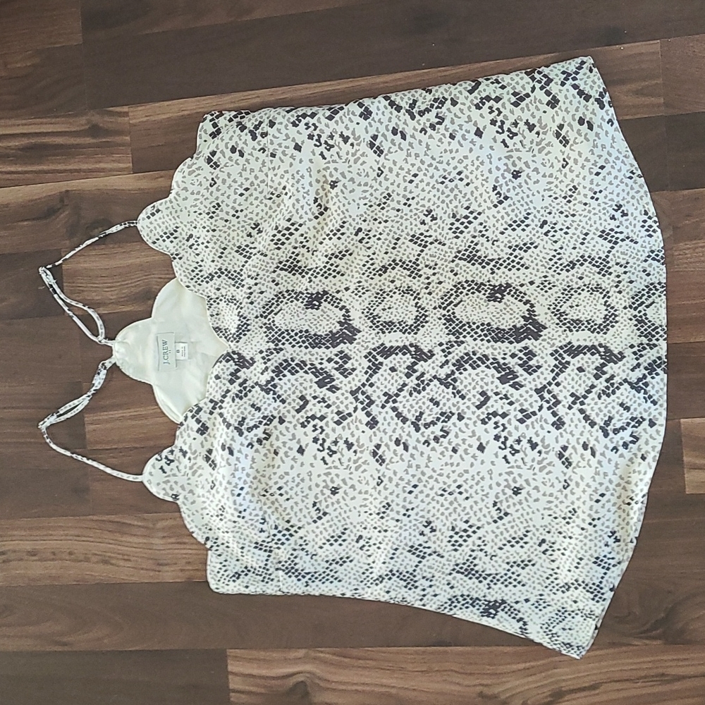J Crew snake print tank blouse